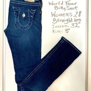 Women’s True Religion Straight Leg Denim Jeans
